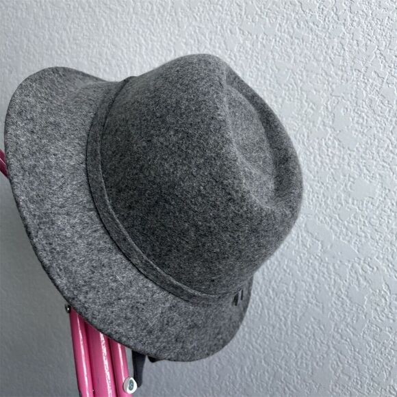 Vintage Betmar New York Wool Hat Gray Unisex with Tie Scarf - Picture 5 of 9